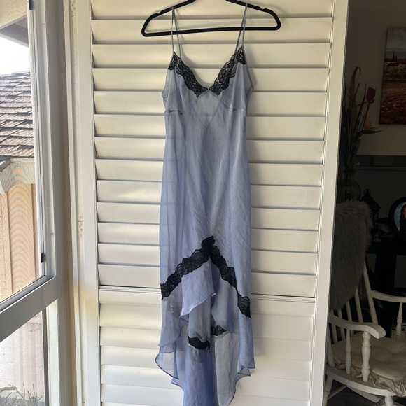 Vintage Frederick's of Hollywood Whimsigoth Fairy Sheer Lace Slip Dress Size L - Picture 1 of 10